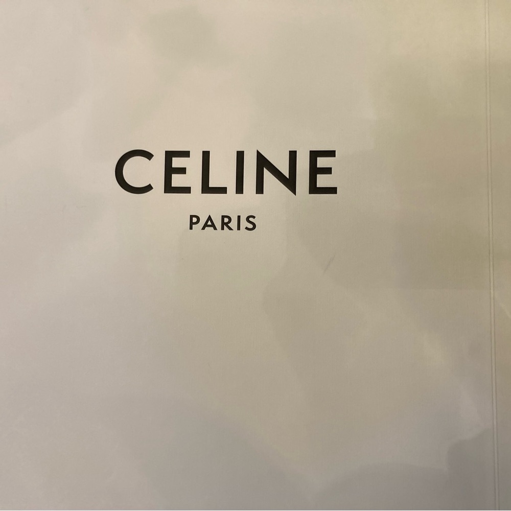 Celine classic luxury large box white with black interior